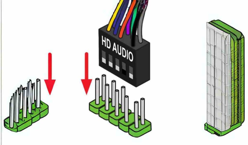 Where to connect audio on motherboard?